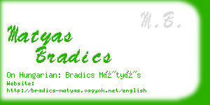 matyas bradics business card